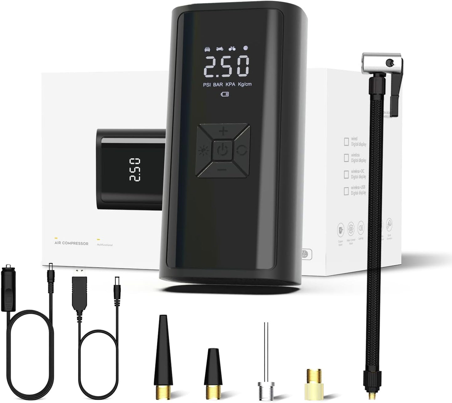 COMPRESOR DE AIRE CON WIRELESS DIGITAL EG-216