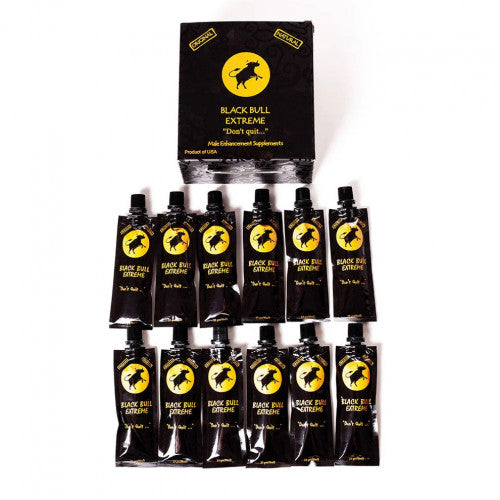 MIEL BLACK BULL EXTREME, CAJA DE 12 SOBRES DE 15 MILIGRAMOS.