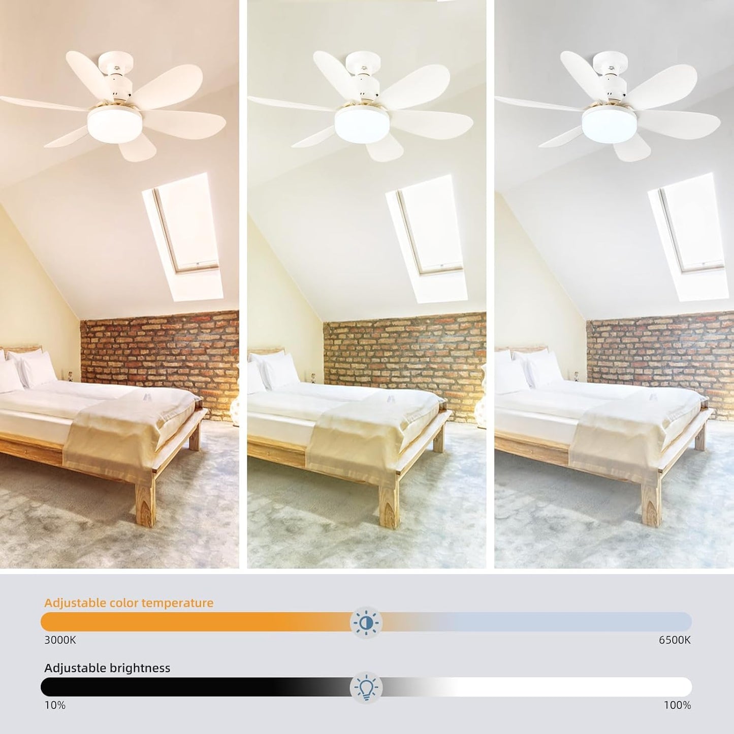 ABANICO TIPO BOMBILLO - FLOWER FAN LIGHT CEILIN (4 ASPAS)