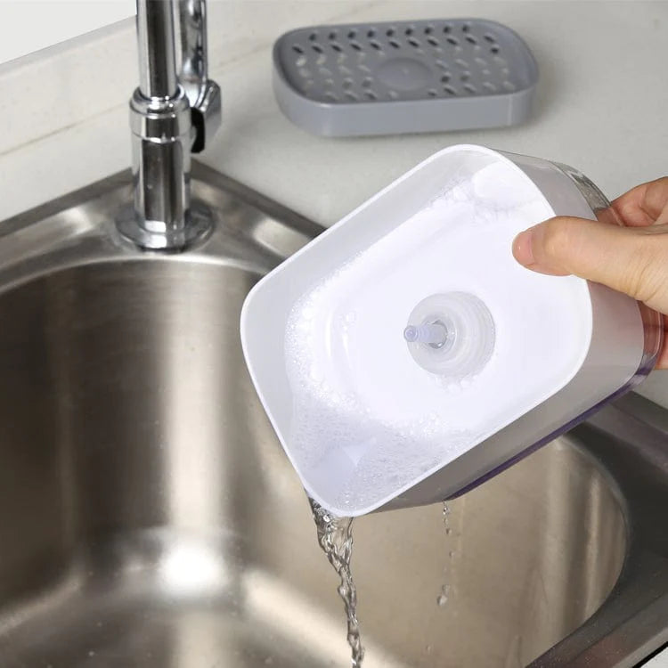 DISPENSADOR DE JABON CON SOPORTE PARA ESPONJA