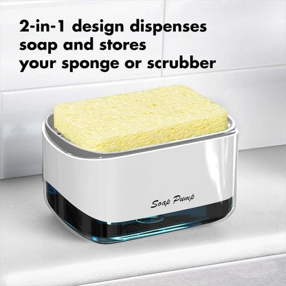 DISPENSADOR DE JABON CON SOPORTE PARA ESPONJA