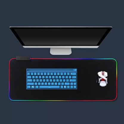 MOUSEPAD GAMING HY-001 RGB GOMA IMPERMEABLE CON BASE ANTIDESLIZANTE
